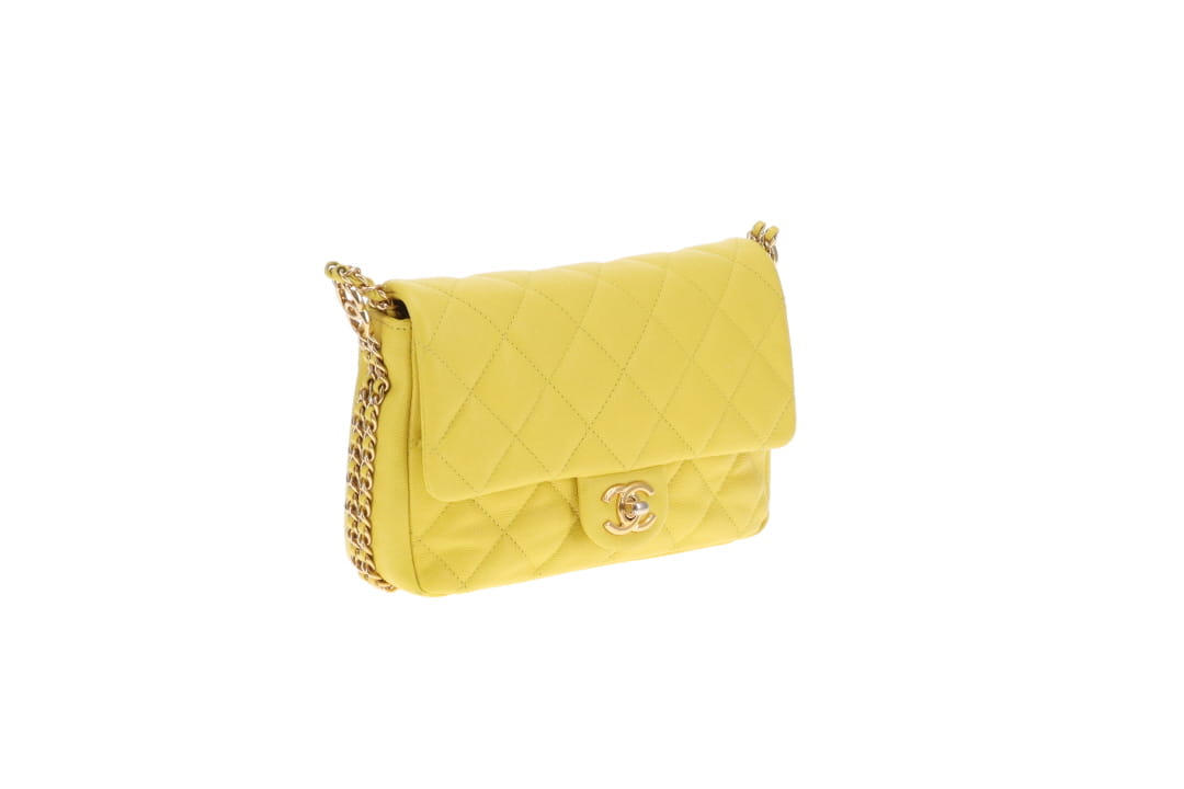 Chanel CC Coco You Flap Bag Yellow GHW (NFID)