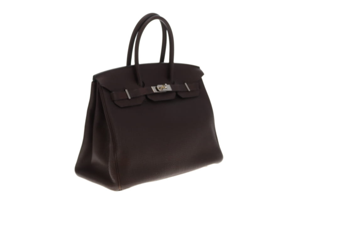 Hermes Birkin 35 Ebene Togo Leather and Palladium HW 2008