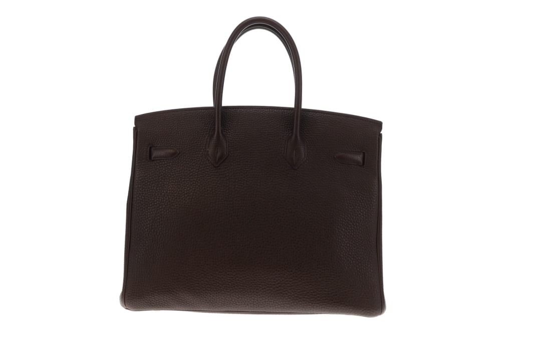 Hermes Birkin 35 Ebene Togo Leather and Palladium HW 2008