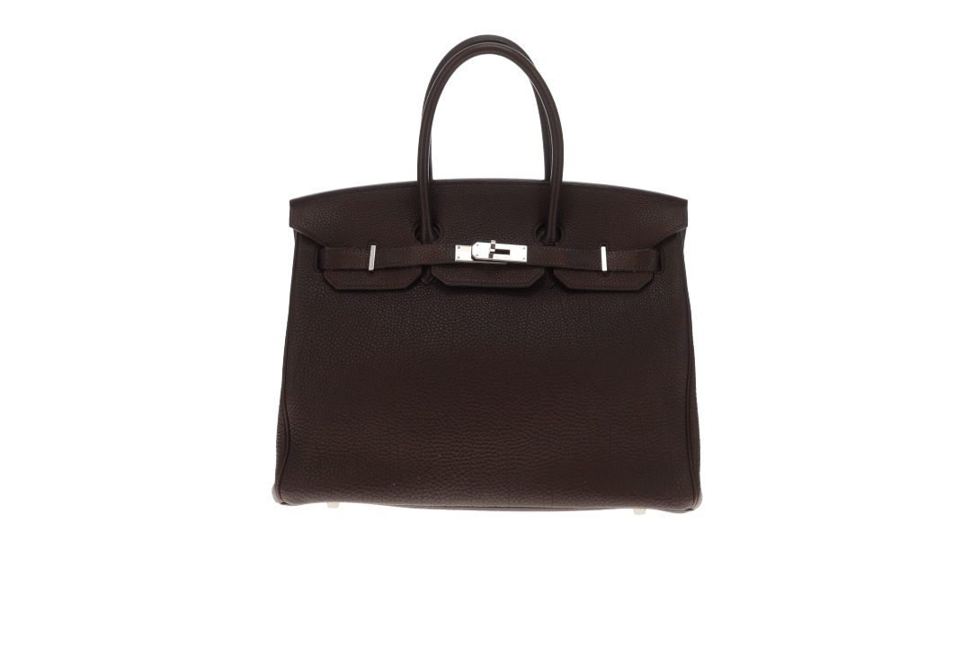 Hermes Birkin 35 Ebene Togo Leather and Palladium HW 2008