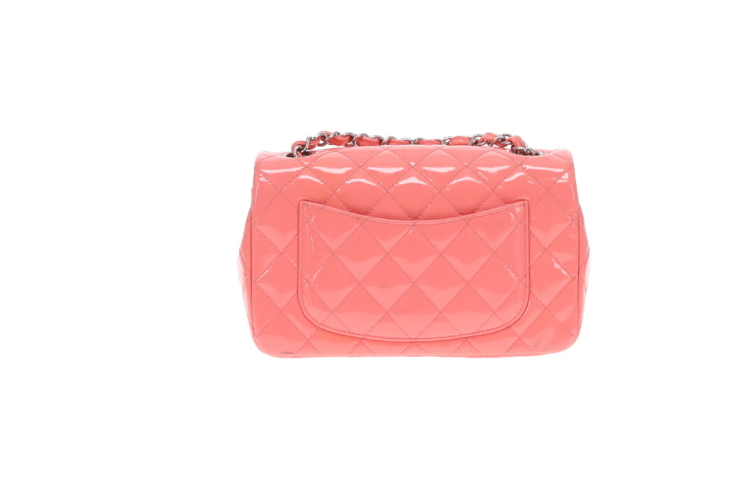 Chanel Classic Mini Rectangle Flap Pink Patent SHW 2015/16