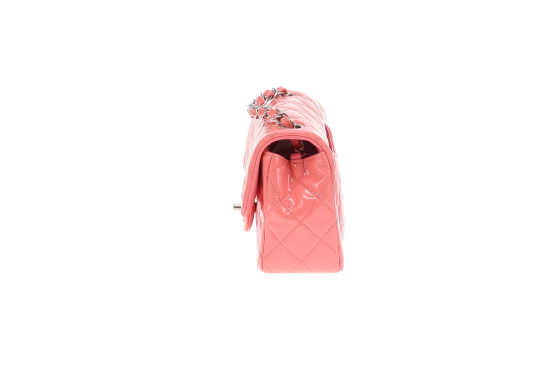 Chanel Classic Mini Rectangle Flap Pink Patent SHW 2015/16