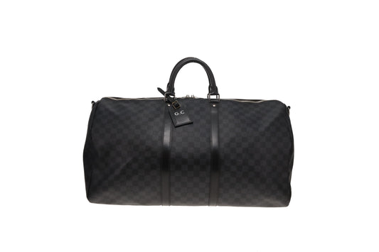Louis Vuitton Keepall Bandouliere 55 Damier Graphite (hotstamped GC)