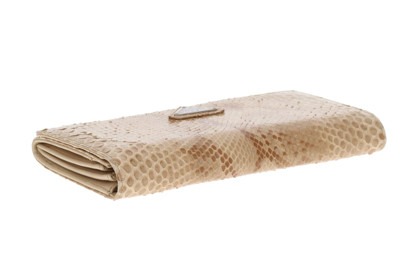 Prada Python Beige Long Flap Wallet Vintage