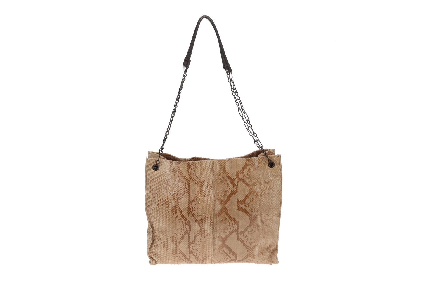 Prada Python Beige Square Tote Vintage