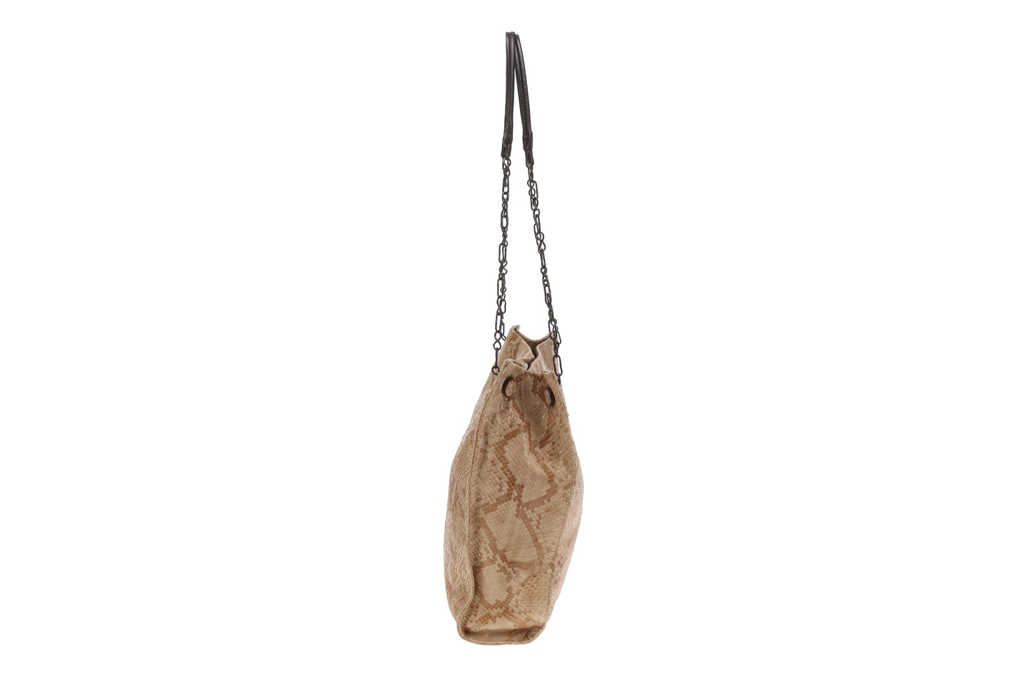 Prada Python Beige Square Tote Vintage