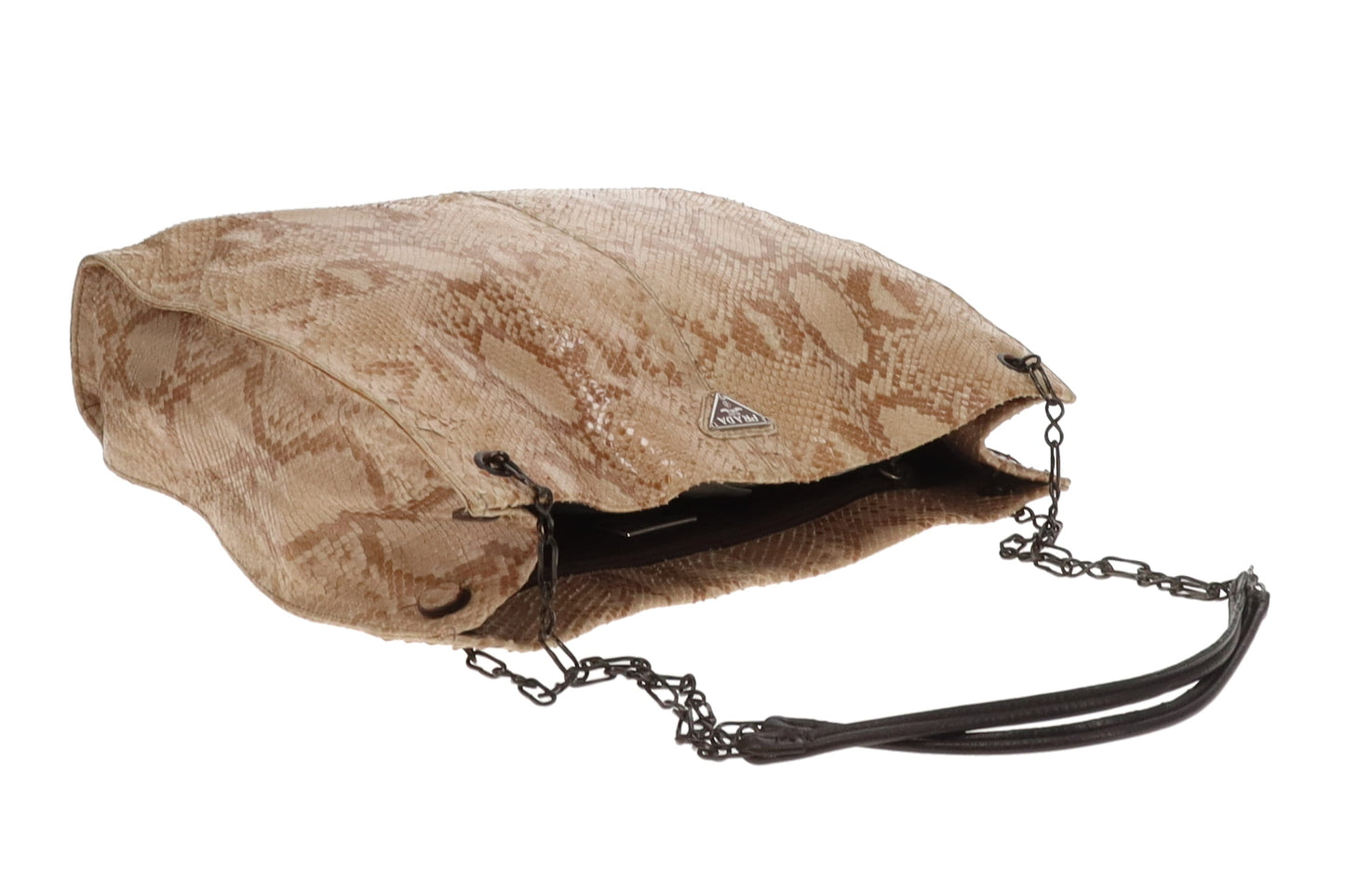 Prada Python Beige Square Tote Vintage