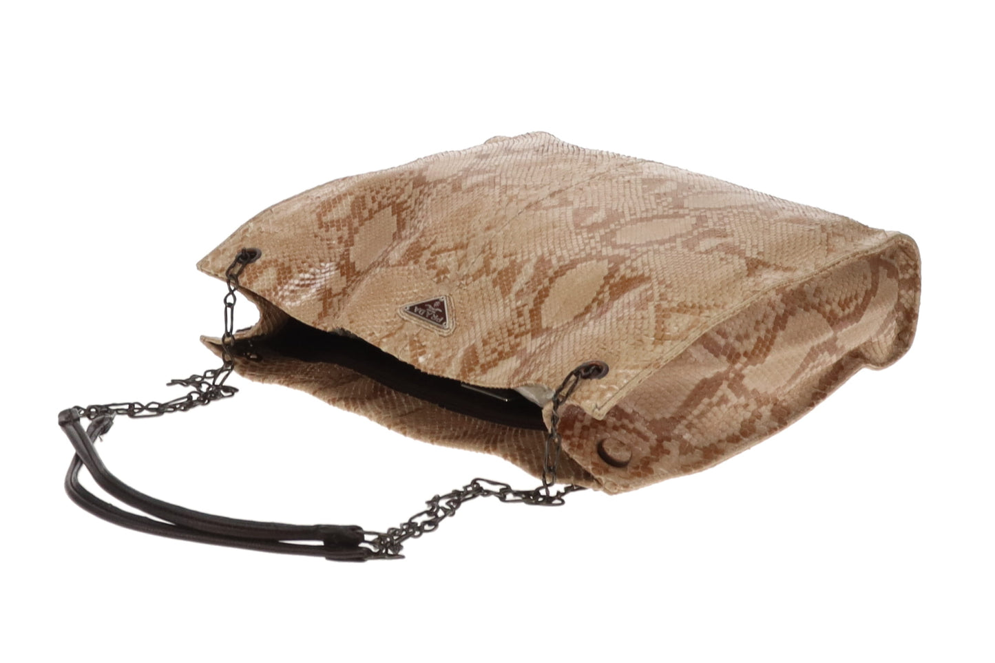 Prada Python Beige Square Tote Vintage
