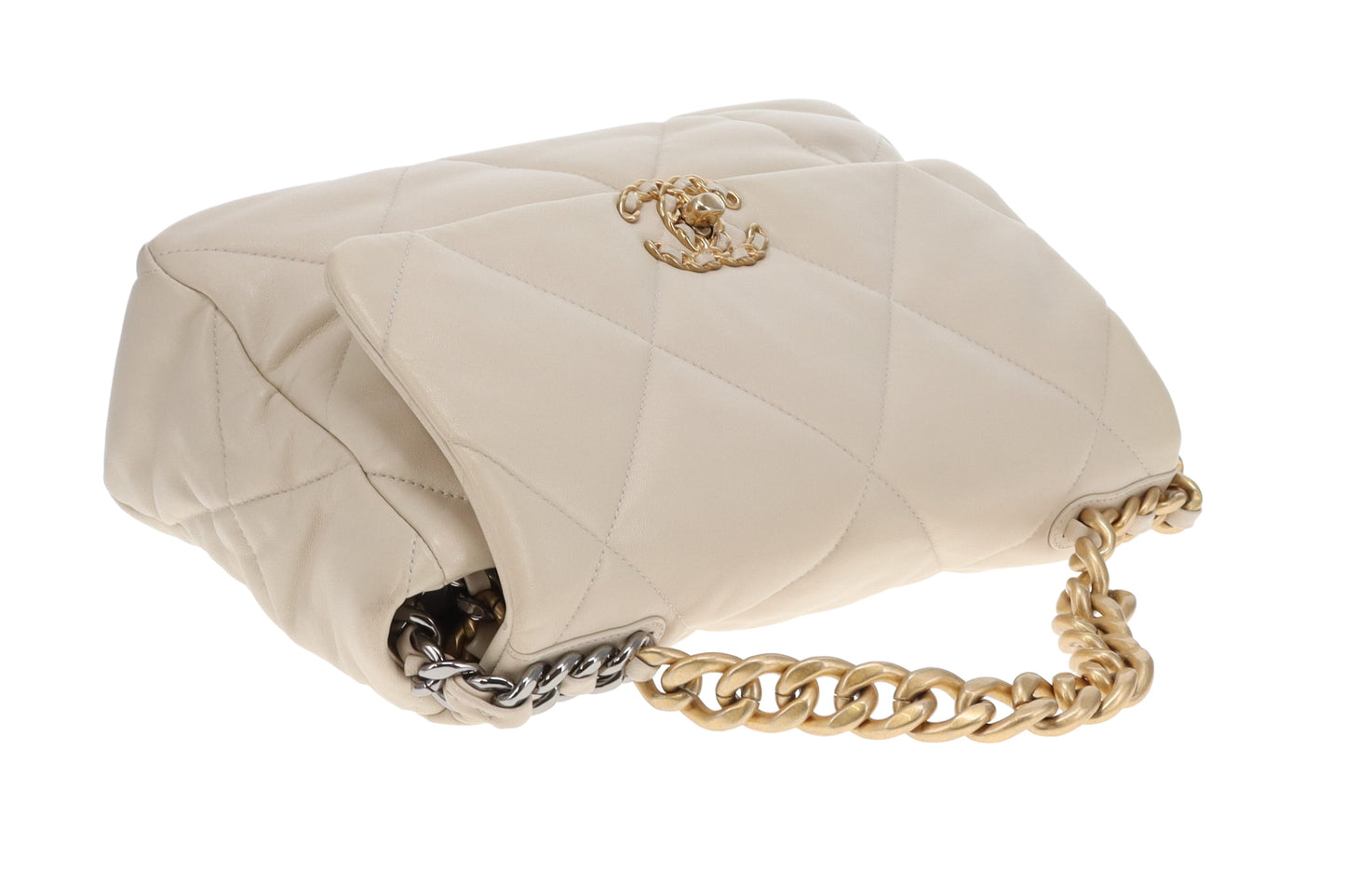 Chanel 19 Medium In Ivory Lambskin 2020