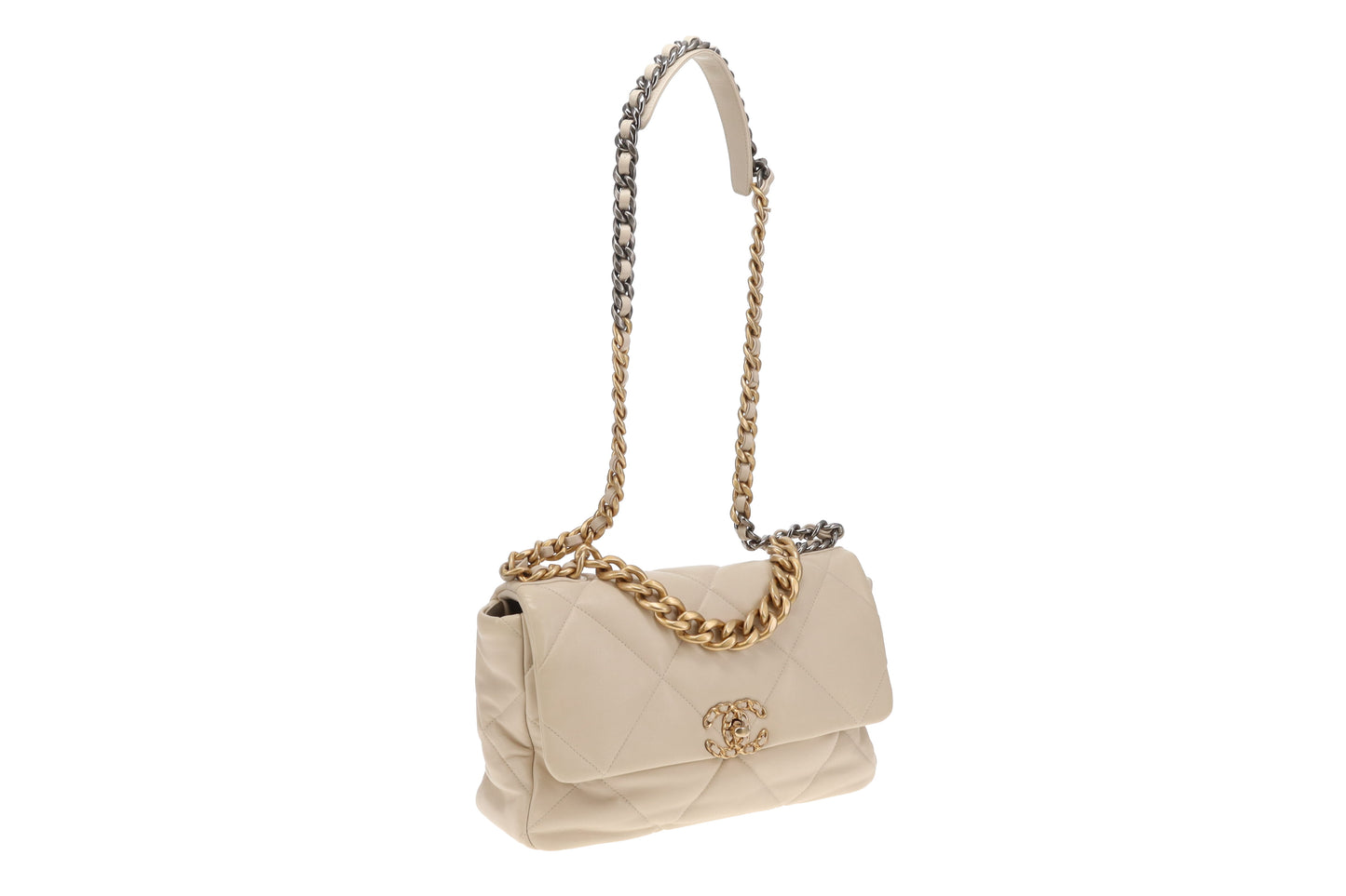 Chanel 19 Medium In Ivory Lambskin 2020