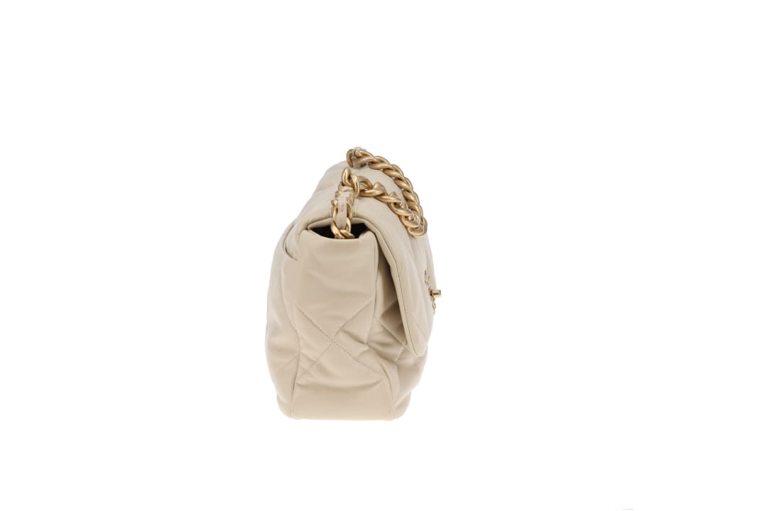 Chanel 19 Medium In Ivory Lambskin 2020