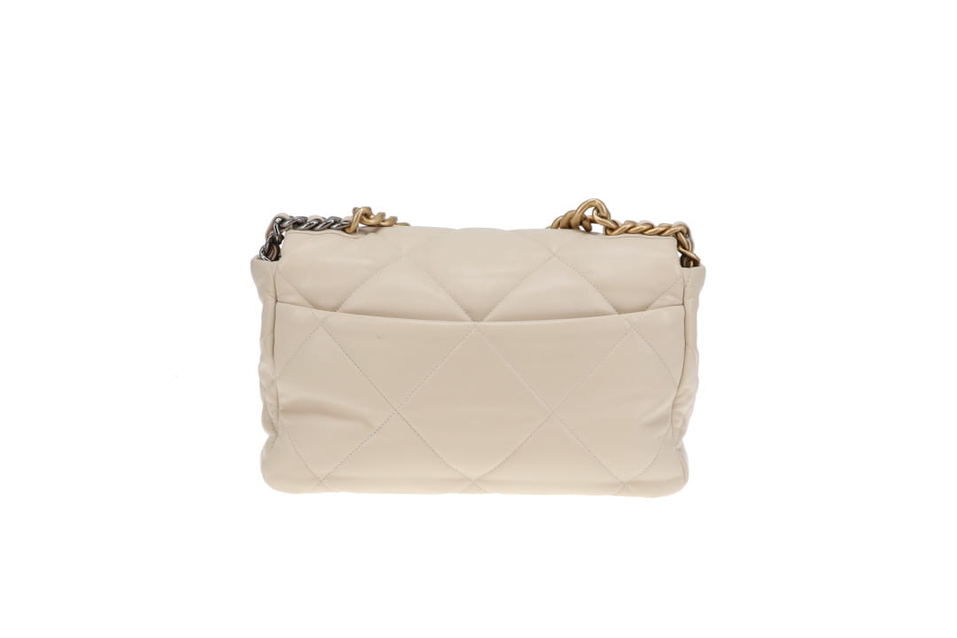 Chanel 19 Medium In Ivory Lambskin 2020