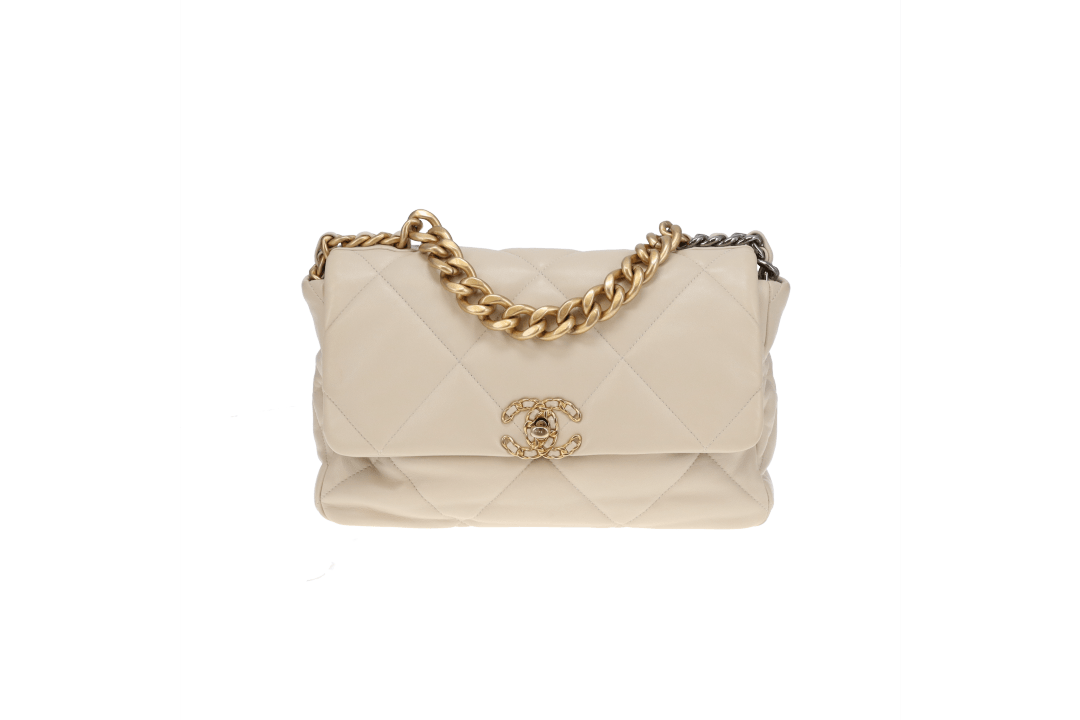 Chanel 19 Medium In Ivory Lambskin 2020