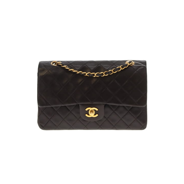 Chanel Classic Double Flap Medium Black Lambskin GHW  (3 series - 94/96)