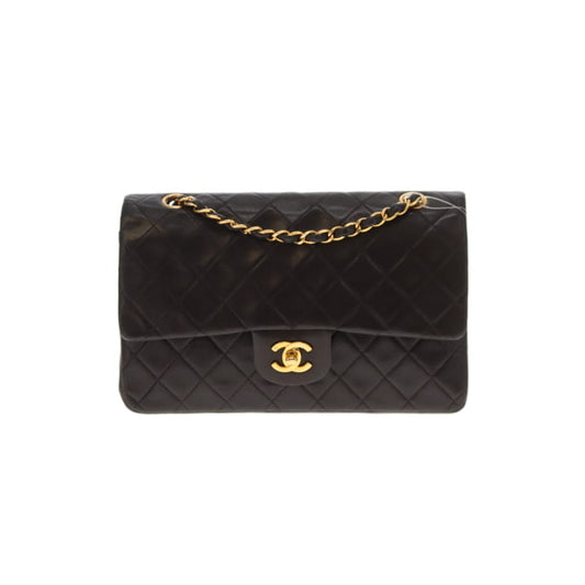 Chanel Classic Double Flap Medium Black Lambskin GHW  (3 series - 94/96)