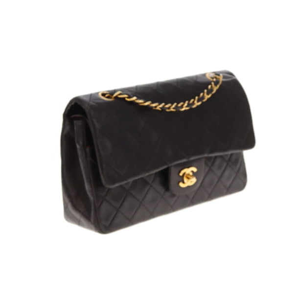 Chanel Classic Double Flap Medium Black Lambskin GHW  (3 series - 94/96)