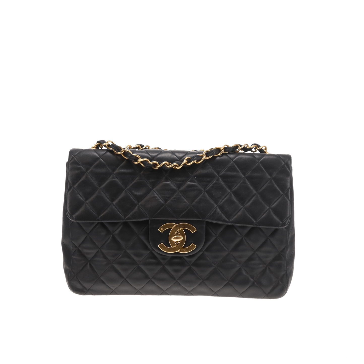 Chanel Classic Jumbo Single Flap Vintage Black GHW 94/96