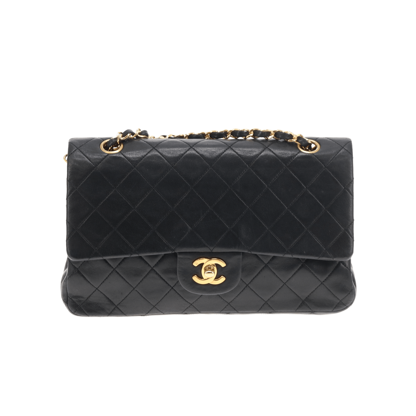 Chanel Classic Double Flap Medium Black Lamb Gold HW 89/91