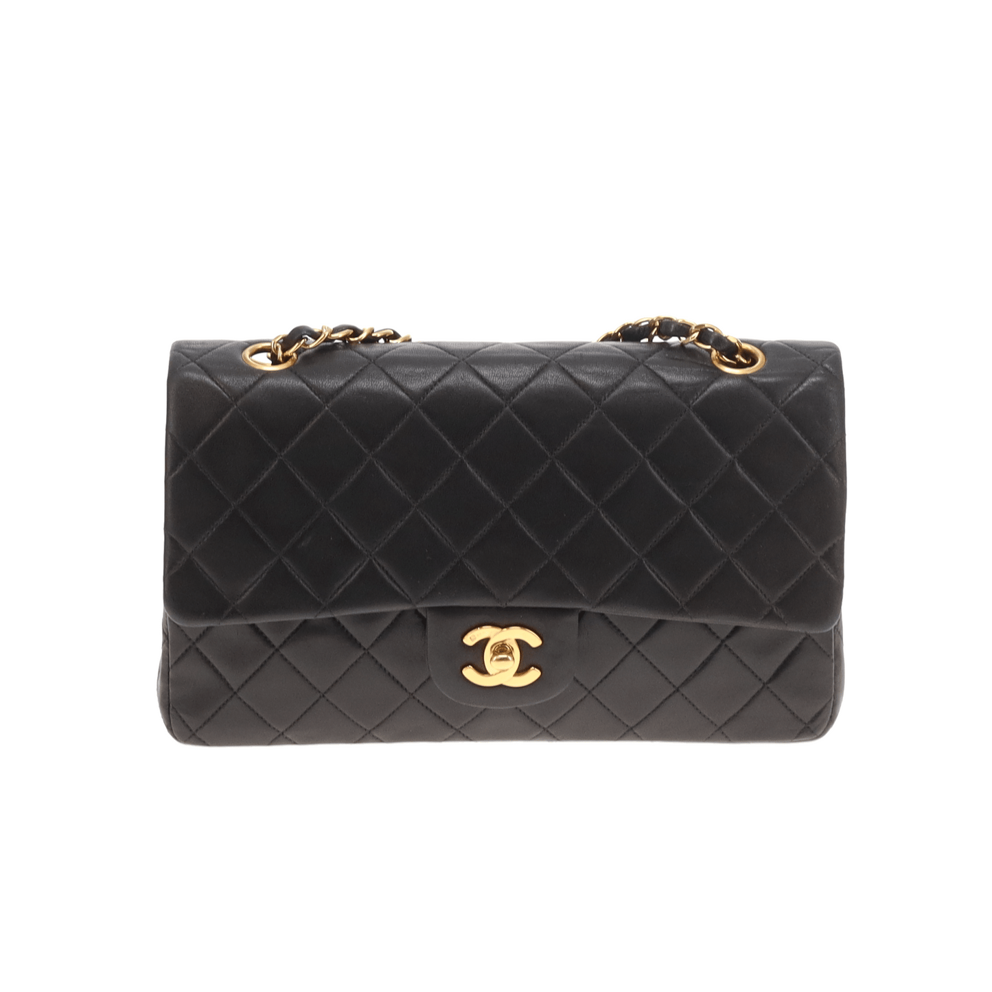Chanel Classic Double Flap Medium Black Gold Hardware 91/94