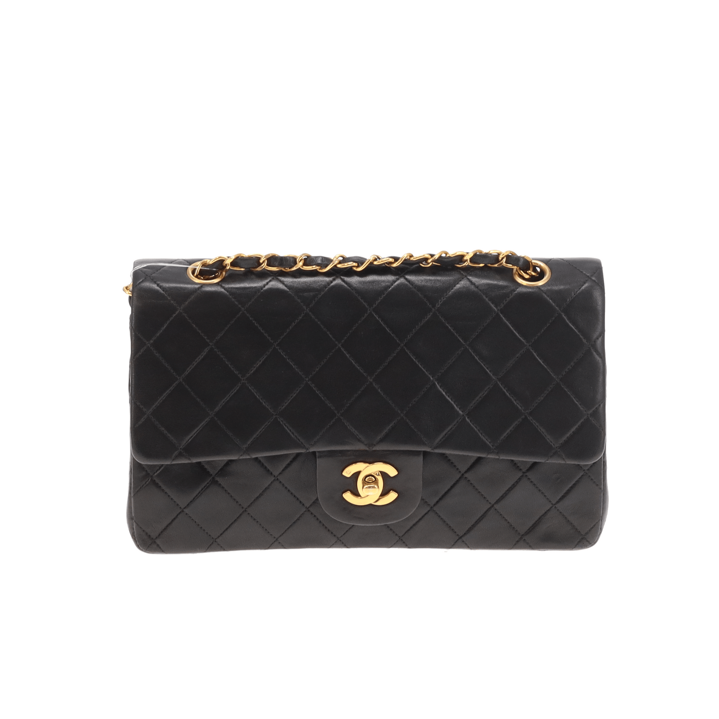 Chanel Classic Double Flap Medium Black Lambskin Gold Hardware 94/96