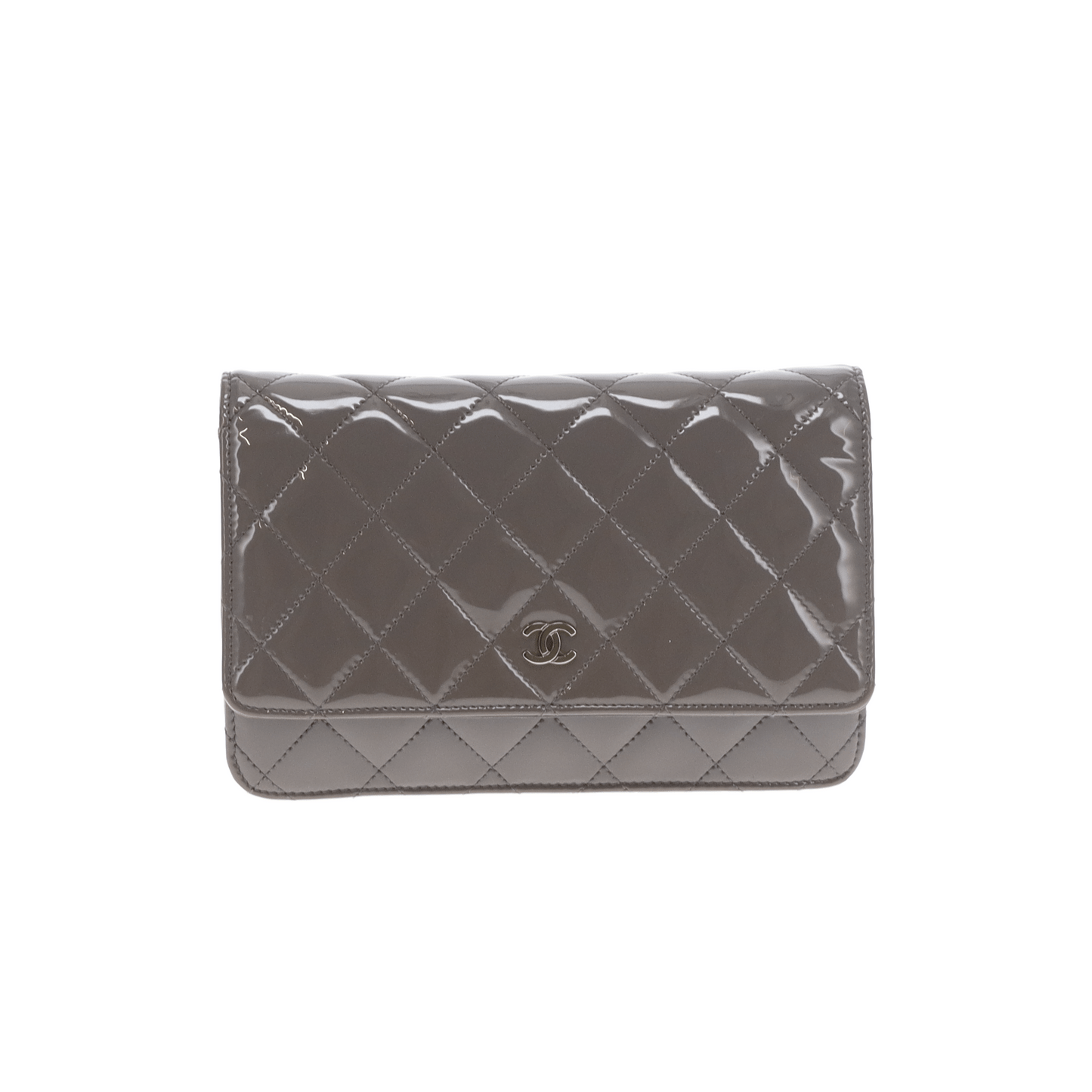 Chanel Wallet on Chain Classic Grey Patent SHW 2016