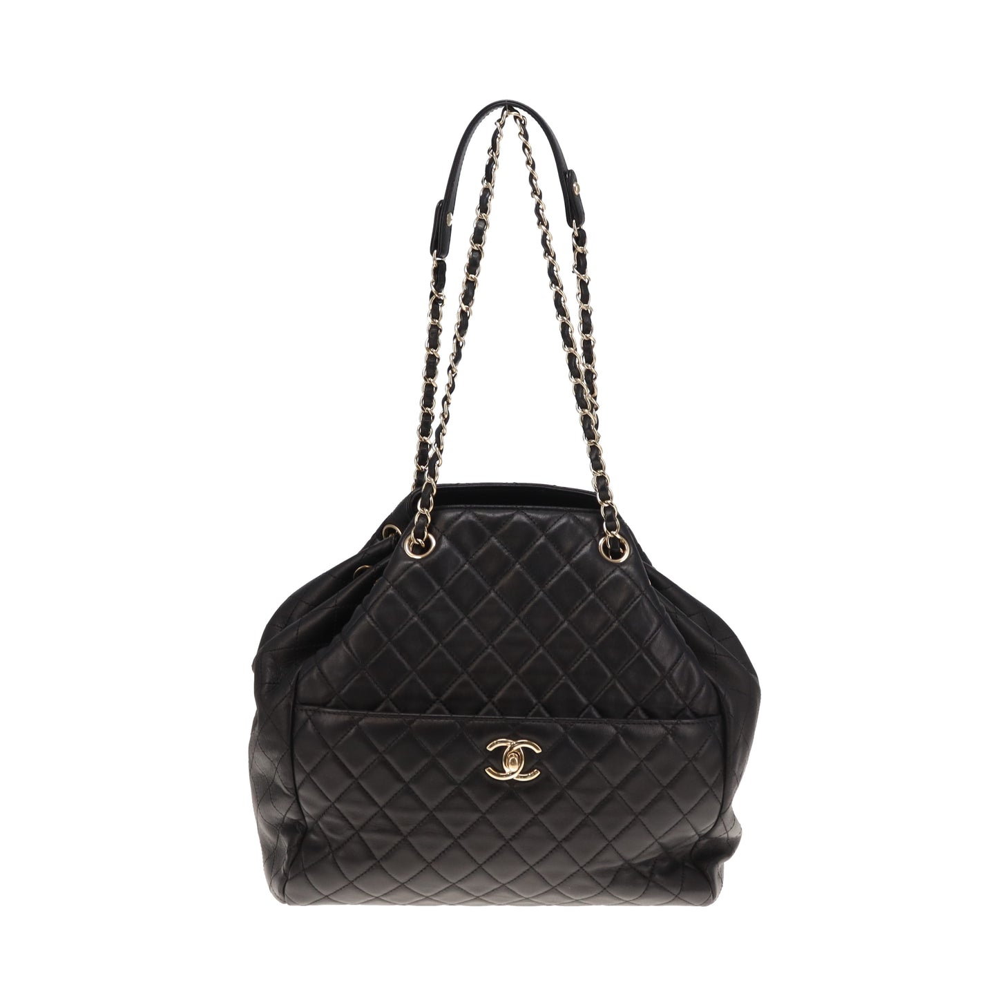 Chanel Drawstring Bucket Bag Black Lambskin GHW 2016/17