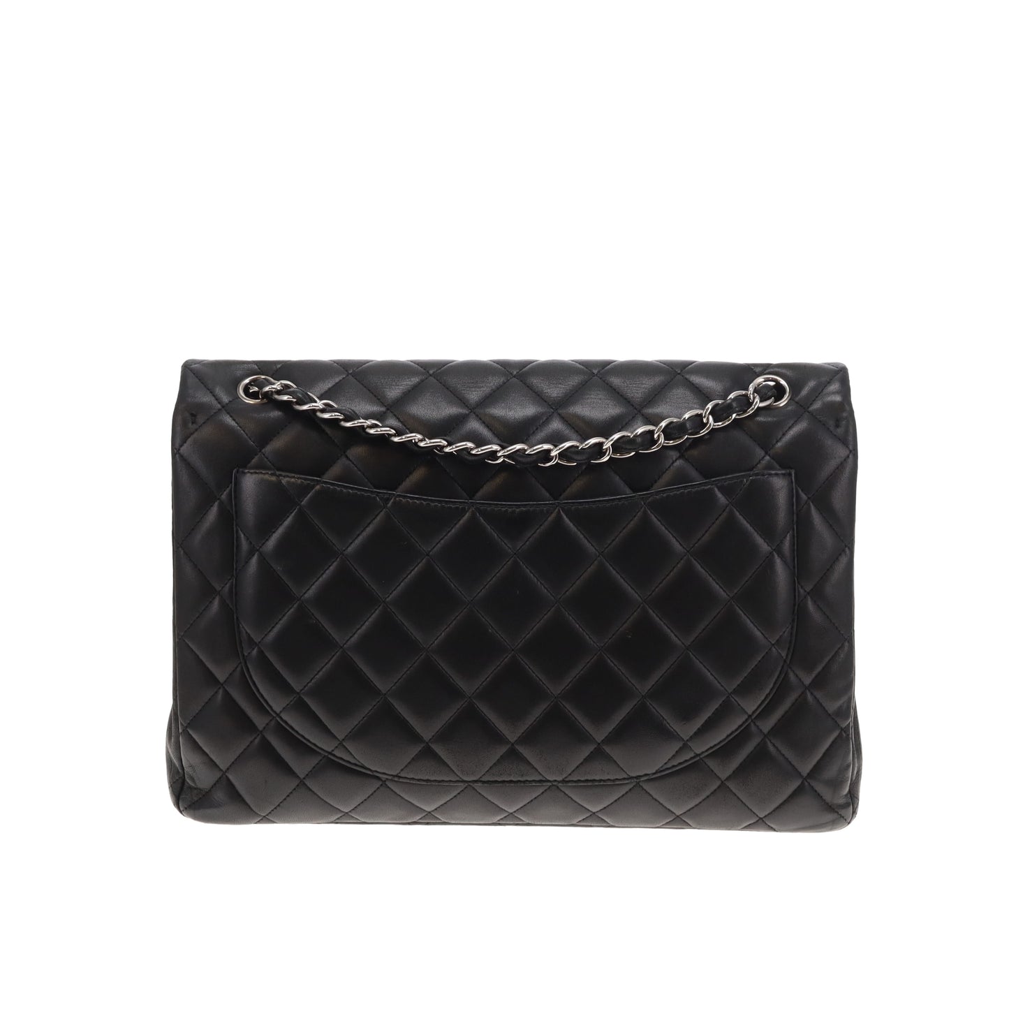 Chanel Classic Single Flap Maxi Black Lambs SHW 2011