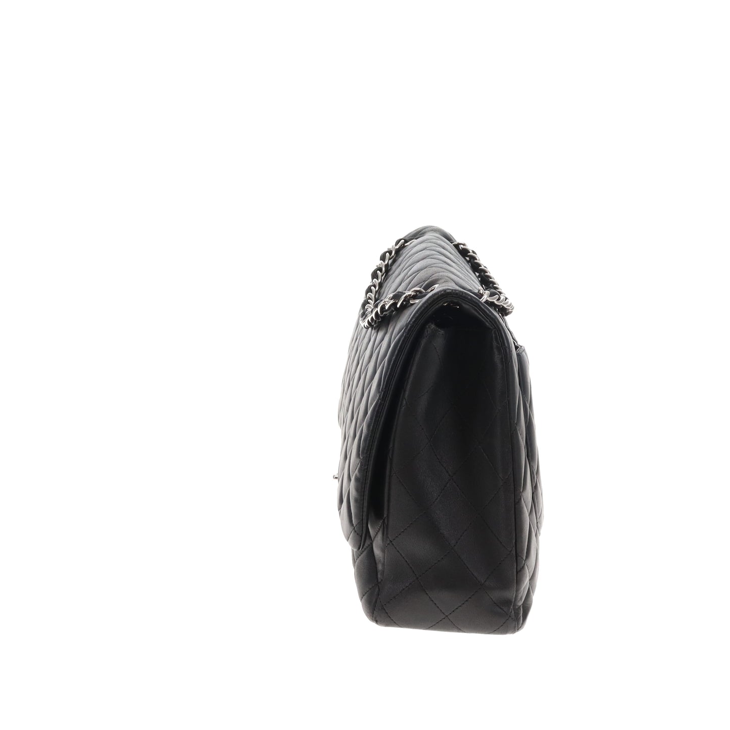 Chanel Classic Single Flap Maxi Black Lambs SHW 2011