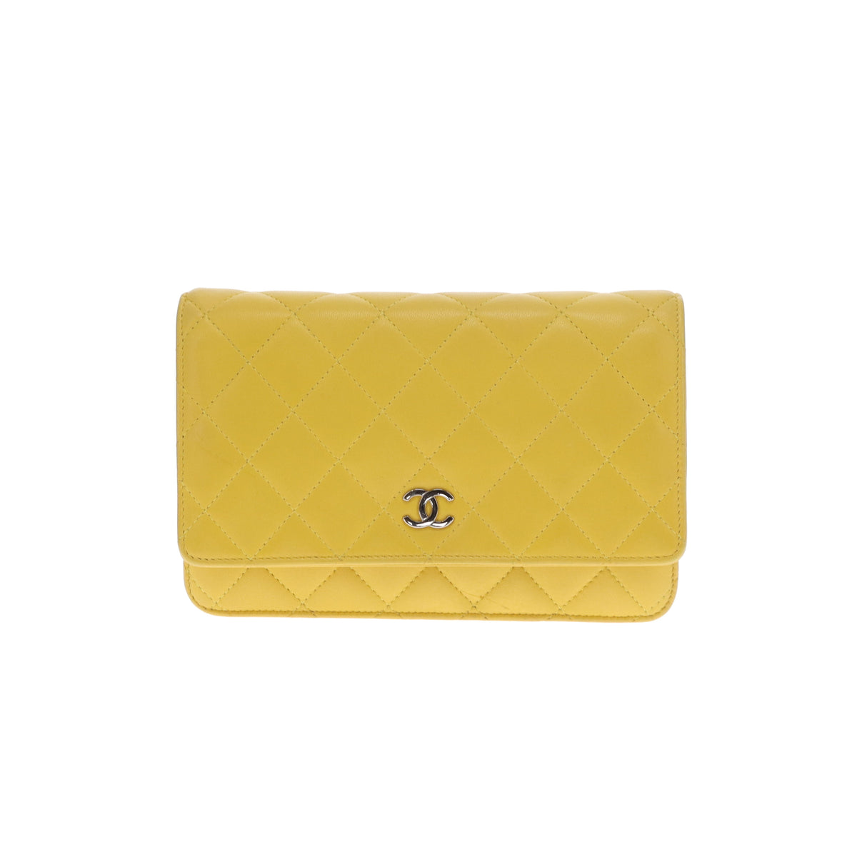 Chanel Wallet on Chain Yellow SHW 2009/10 Vintage
