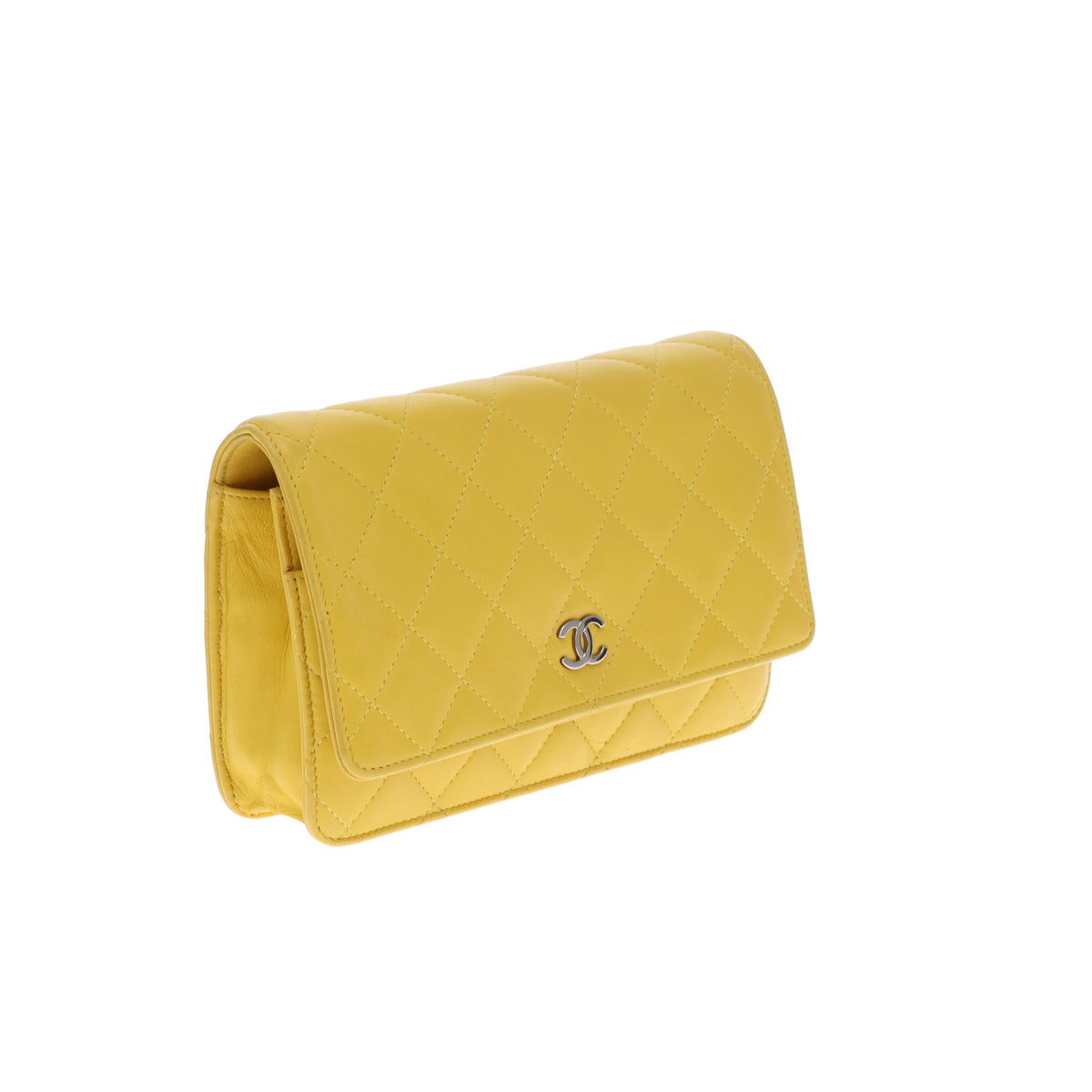 Chanel Wallet on Chain Yellow SHW 2009/10 Vintage