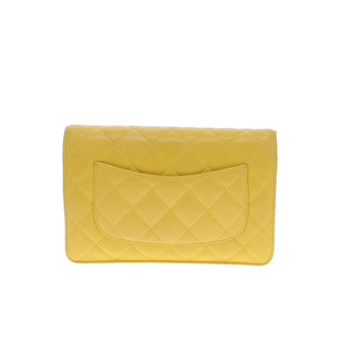 Chanel Wallet on Chain Yellow SHW 2009/10 Vintage