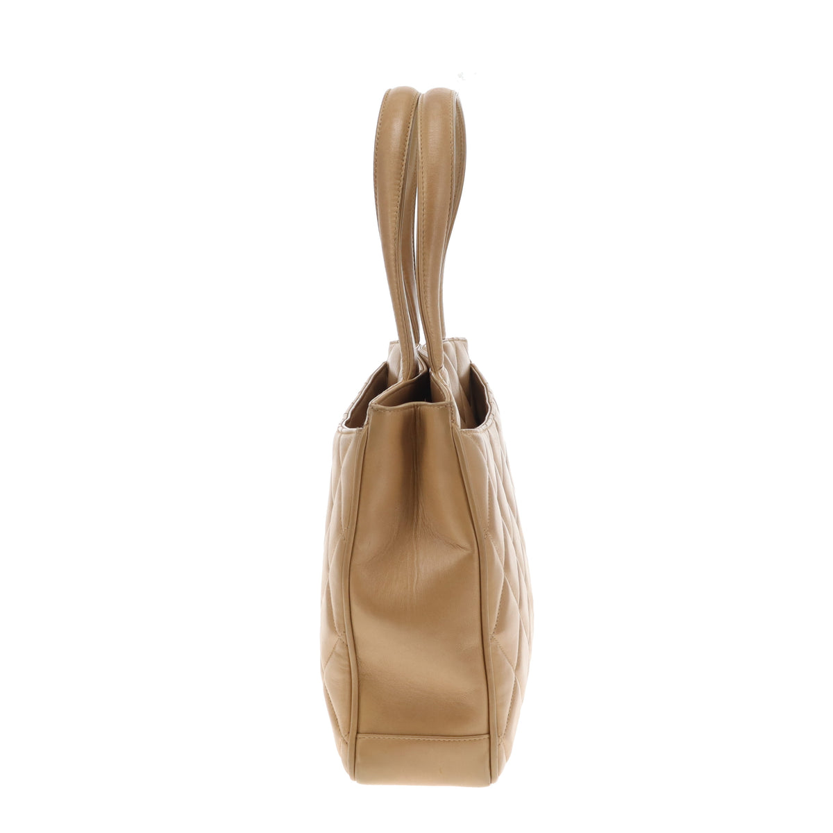 Chanel Timeless Top Handle Tote Beige Lambskin GHW
