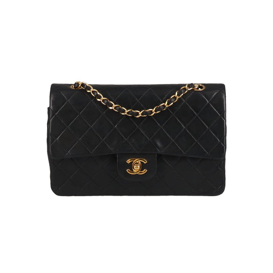 Chanel Classic Double Flap Bag Black Gold HW 89/91