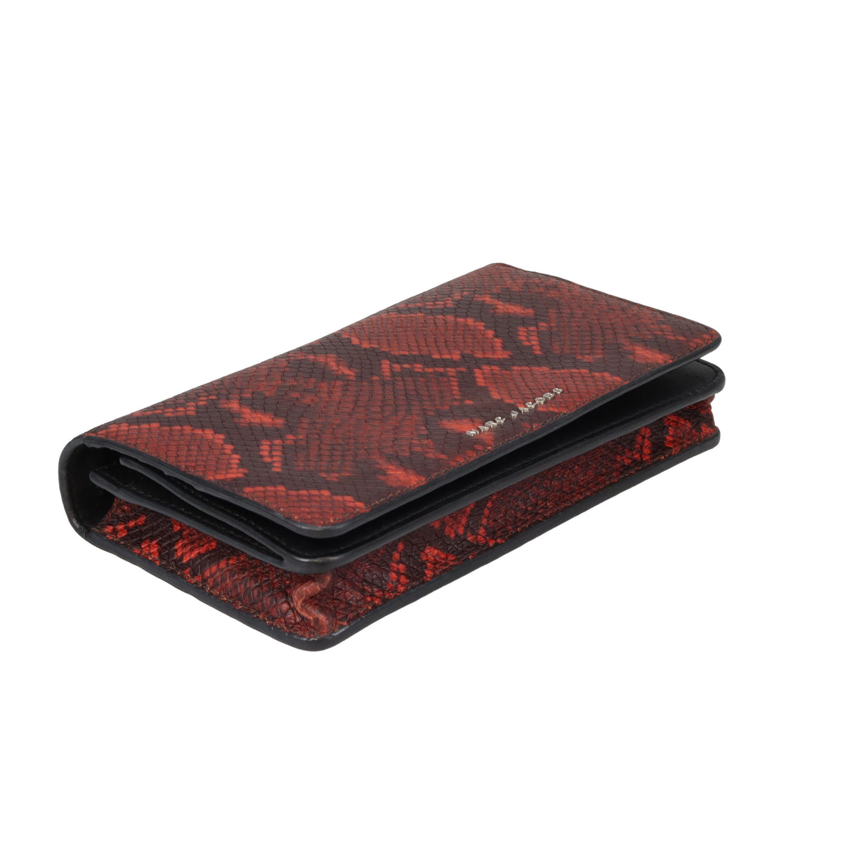 Marc Jacobs Python Embossed Wallet On Strap Red
