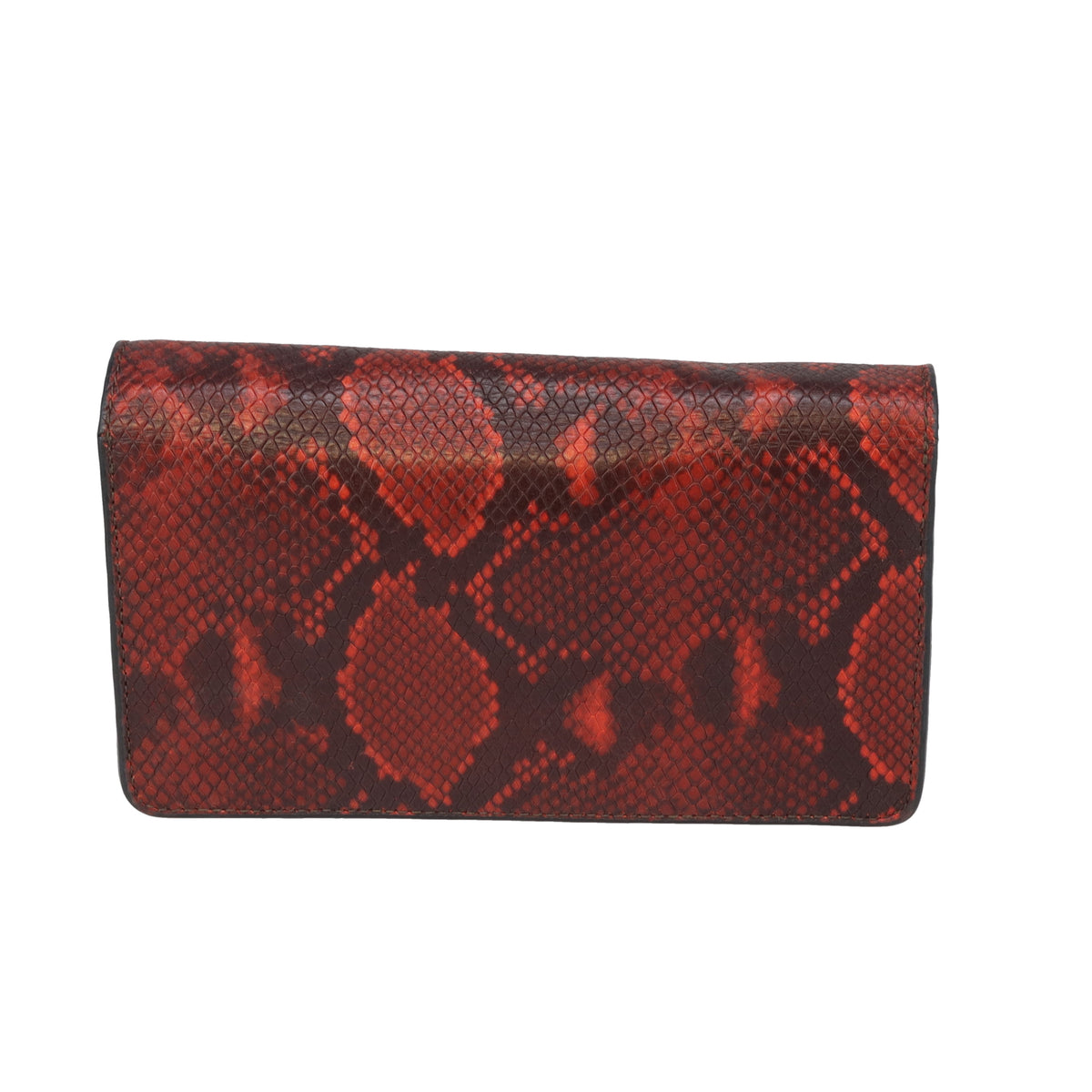Marc Jacobs Python Embossed Wallet On Strap Red