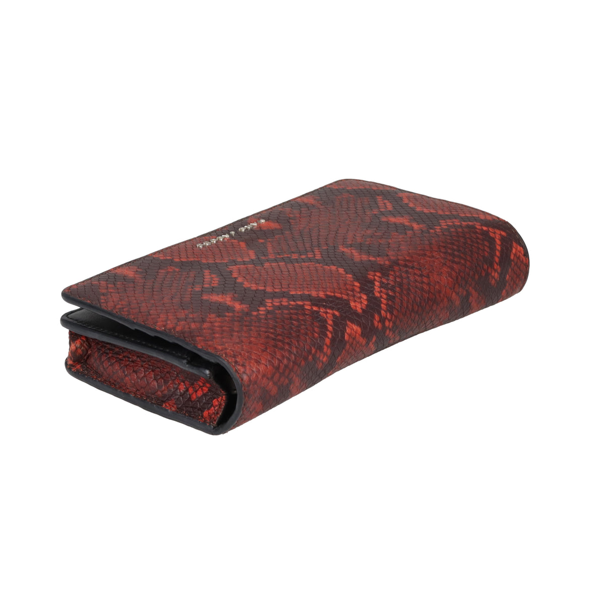 Marc Jacobs Python Embossed Wallet On Strap Red