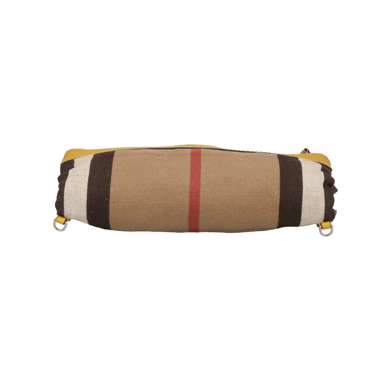 Burberry Folded Clutch With Strap In Mustard & House Check