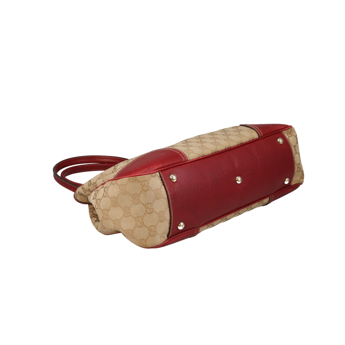 Gucci Princy Tote GG Canvas and Red Leather