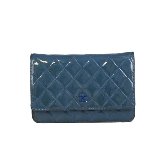Chanel Wallet on Chain Blue Patent with DTM HW 2012