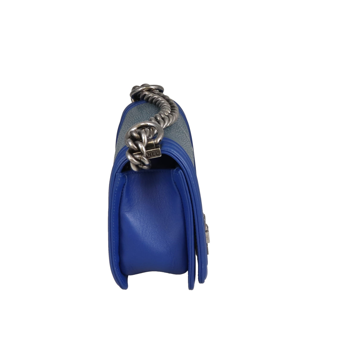 Chanel Boy Bag Small Sting Ray and Blue Leather 2013/14