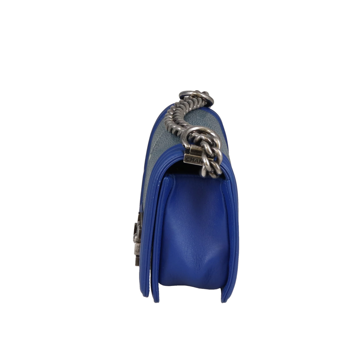 Chanel Boy Bag Small Sting Ray and Blue Leather 2013/14