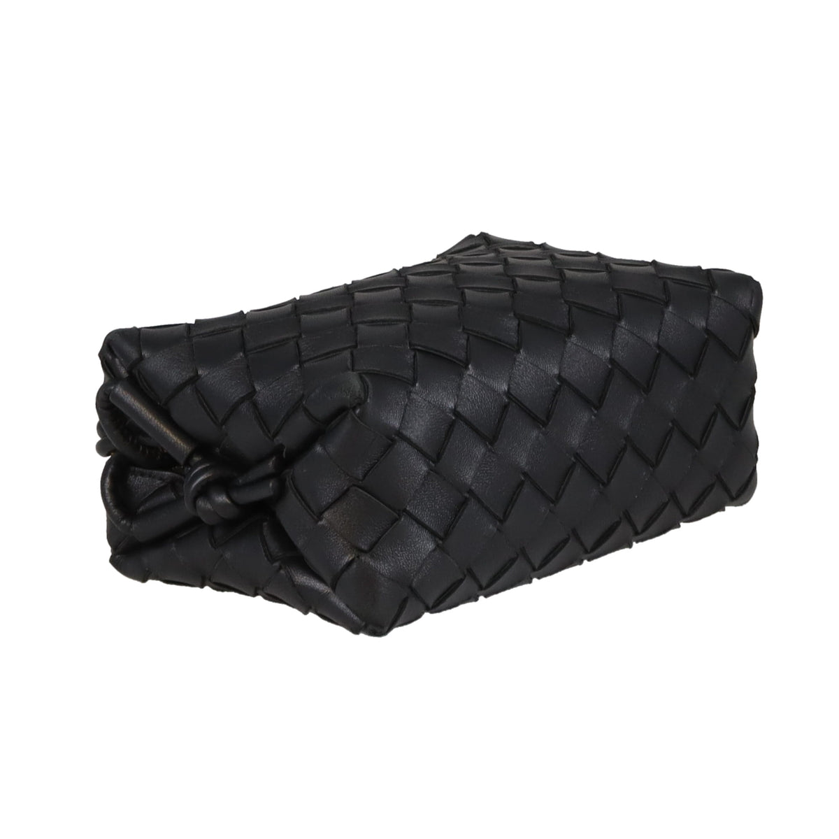 Bottega Veneta Loop Bag Mini Intrecciato Leather Black