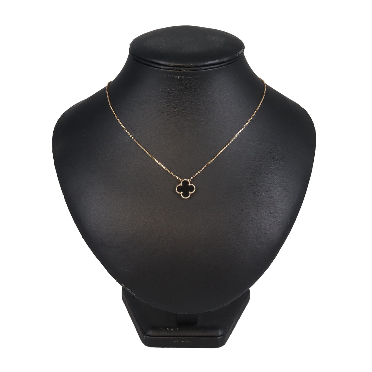 Van Cleef & Arpels Vintage Alhambra Pendant 18K Yellow Gold and Onyx