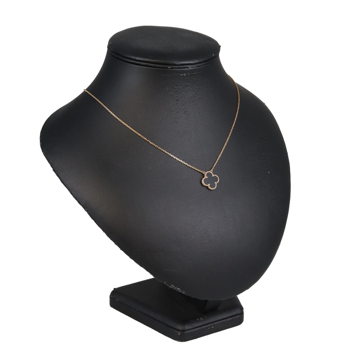 Van Cleef & Arpels Vintage Alhambra Pendant 18K Yellow Gold and Onyx