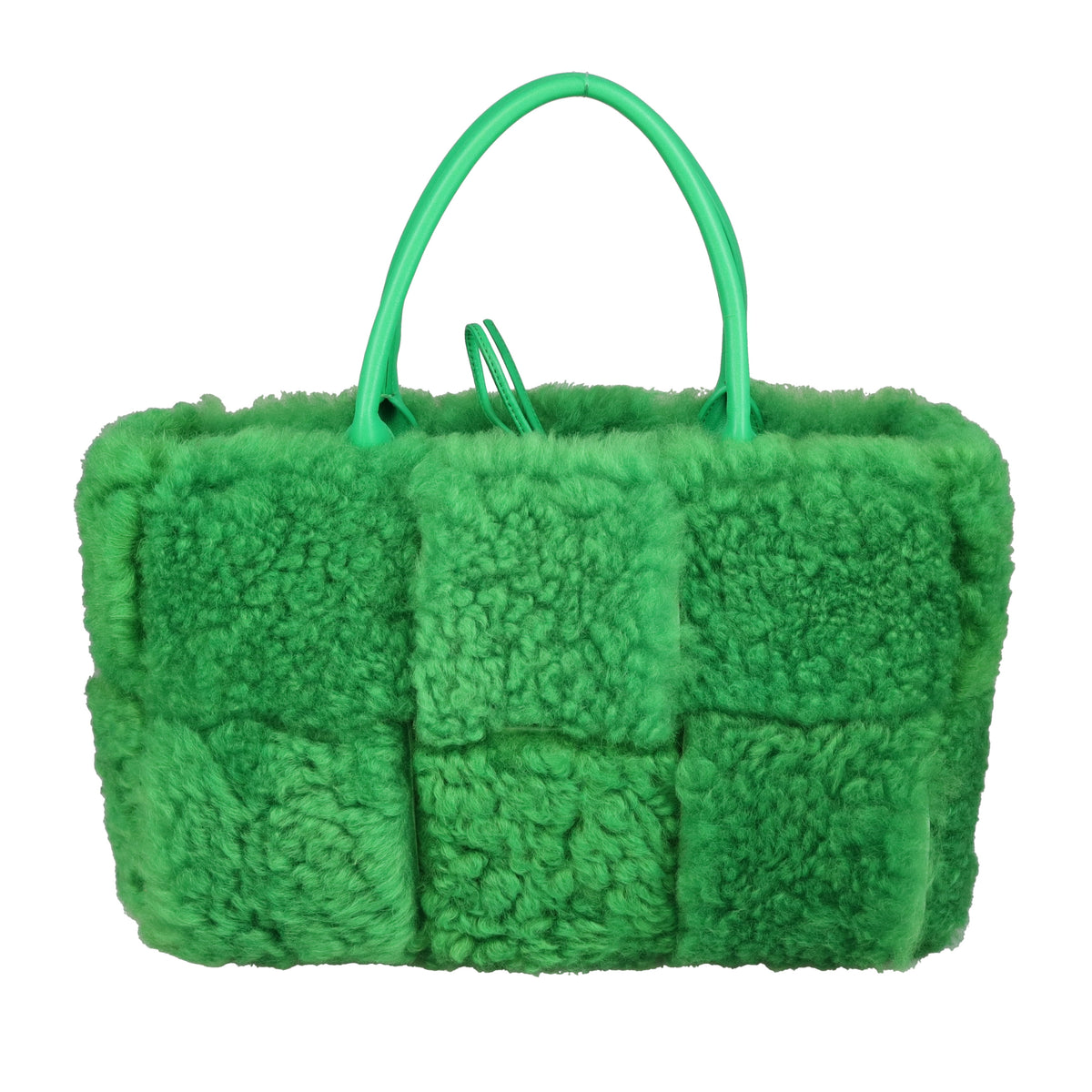 Bottega Veneta Arco Tote Green Shearling and Leather
