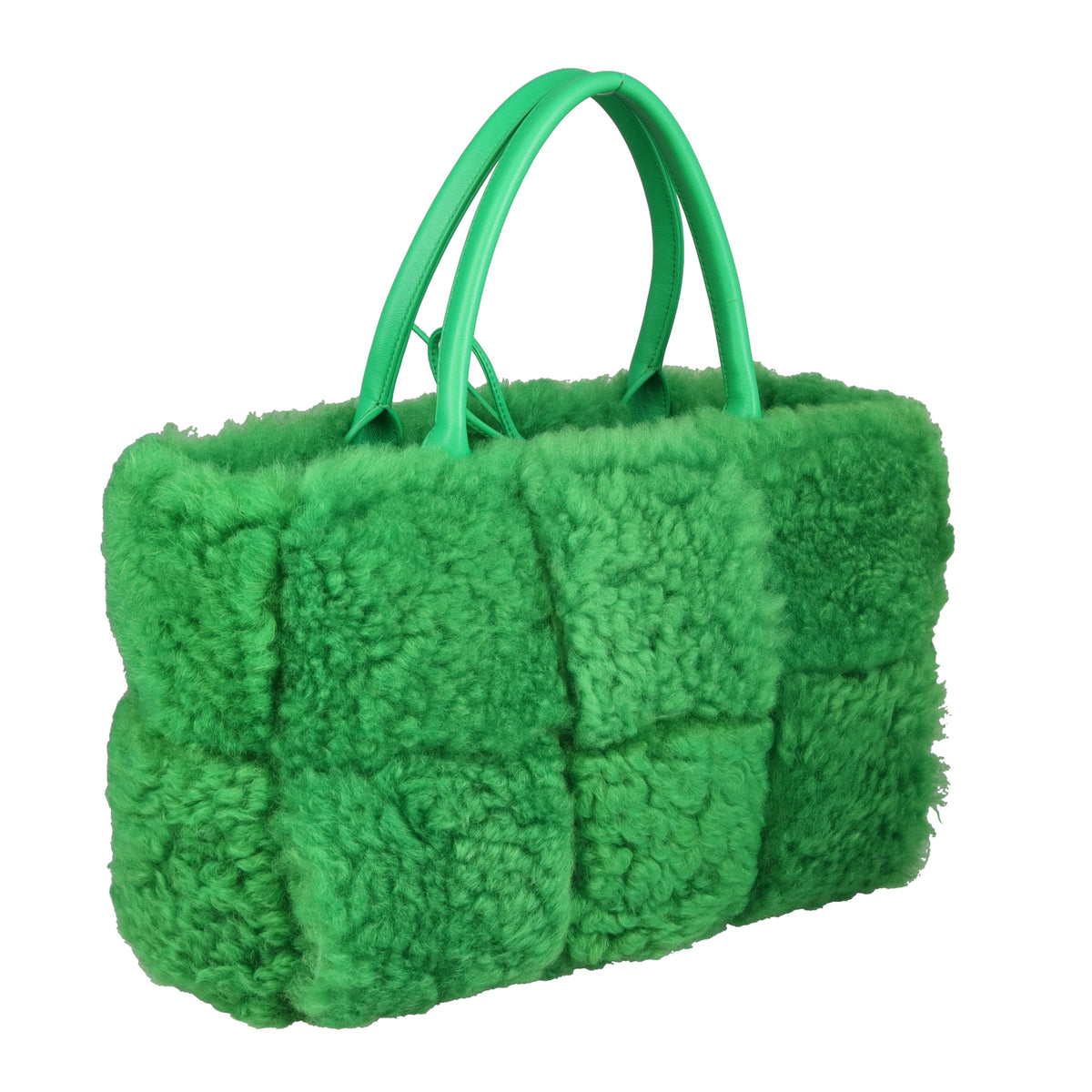 Bottega Veneta Arco Tote Green Shearling and Leather