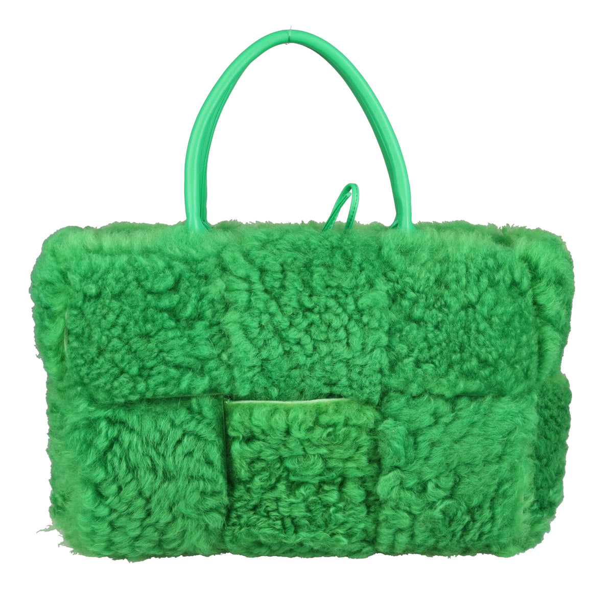 Bottega Veneta Arco Tote Green Shearling and Leather