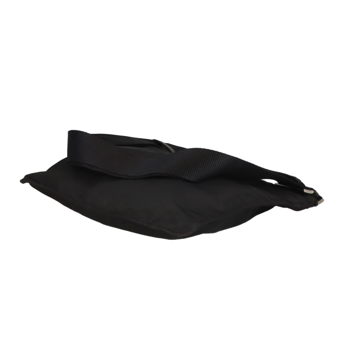 Prada Flat Messenger Zip Front Black Nylon