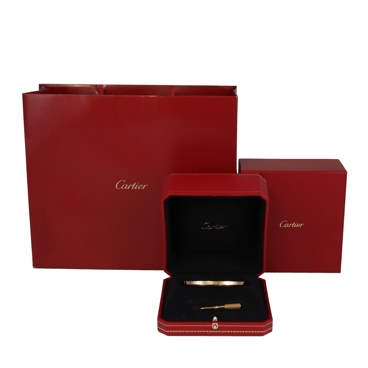 Cartier Love Bracelet Small Hinged Model 18k Yellow Gold