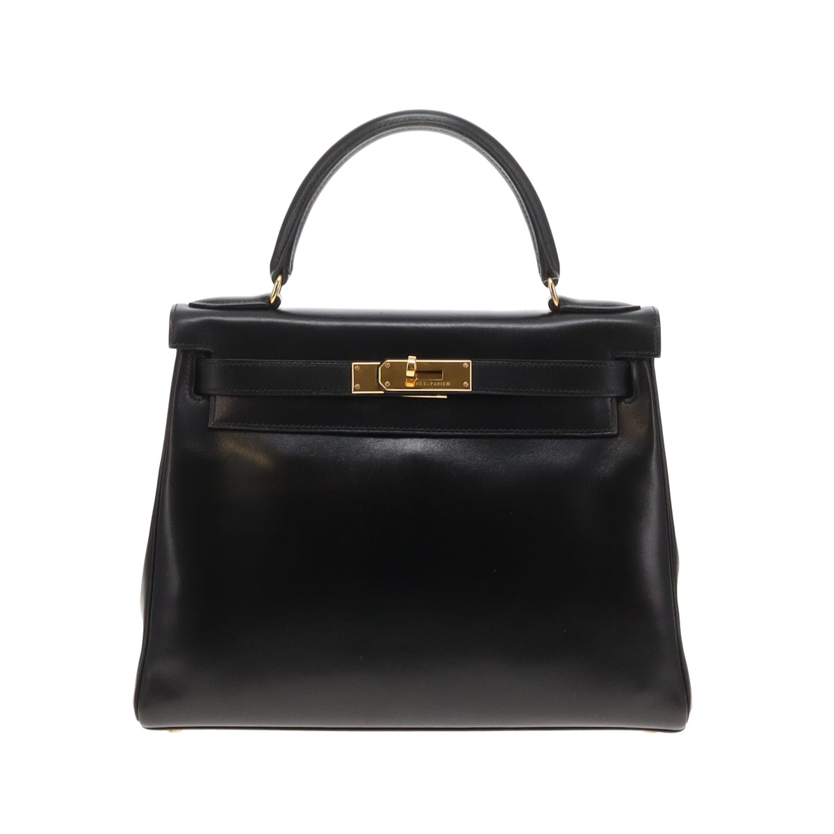 Hermes Kelly Retourne 28 Black Box Calf GHW 1999